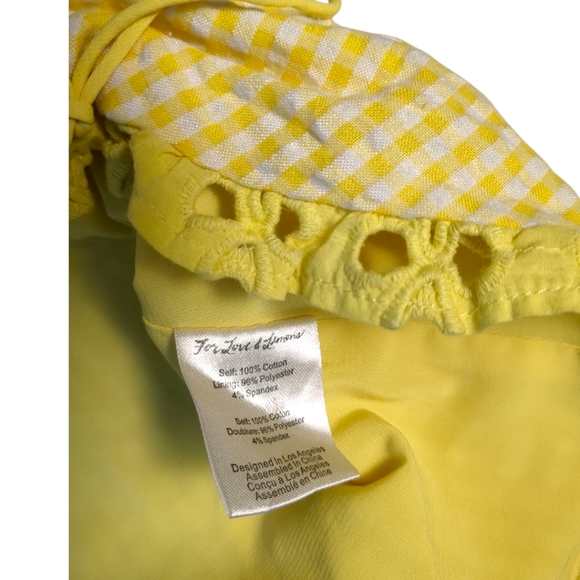 For Love and Lemons Picnic Skirt in Sunshine Yellow SZ L - Picture 9 of 9